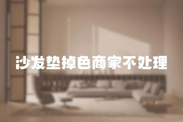 沙發墊掉色商家不處理