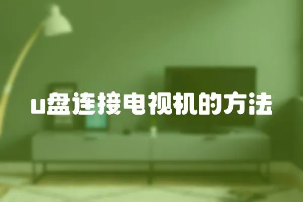 u盤連接電視機(jī)的方法