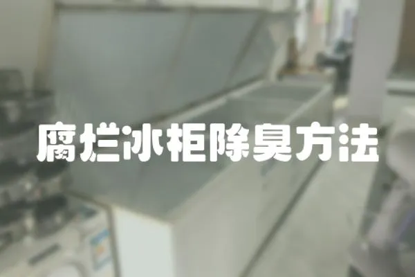 腐爛冰柜除臭方法