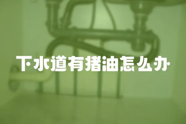下水道有豬油怎么辦