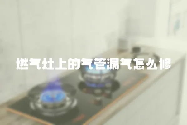 燃氣灶上的氣管漏氣怎么修