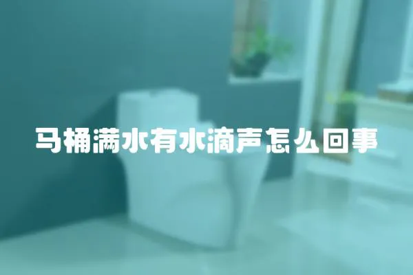 马桶满水有水滴声怎么回事