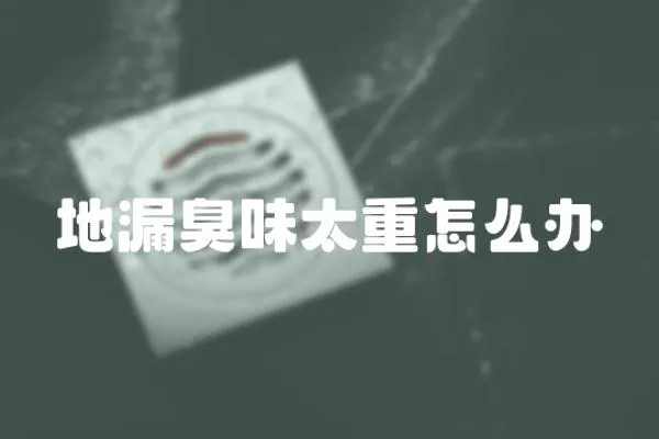 地漏臭味太重怎么辦