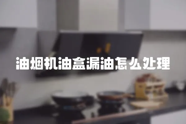 油煙機(jī)油盒漏油怎么處理
