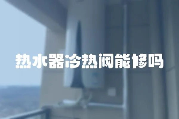 熱水器冷熱閥能修嗎
