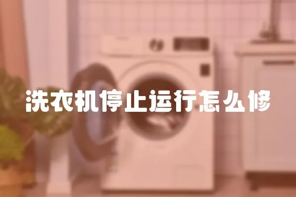 洗衣機停止運行怎么修
