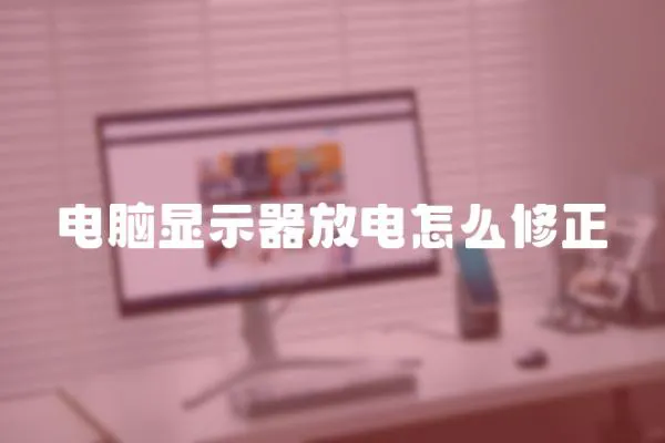 電腦顯示器放電怎么修正