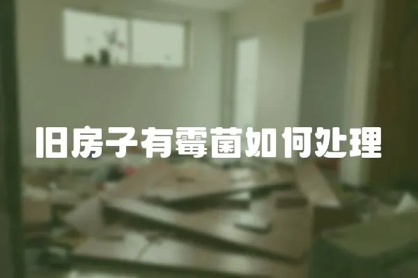 舊房子有霉菌如何處理