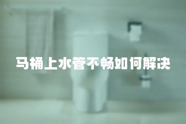 馬桶上水管不暢如何解決