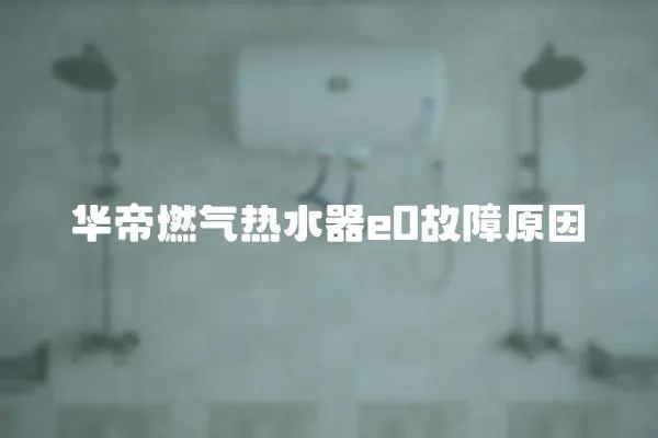 華帝燃?xì)鉄崴鱡0故障原因