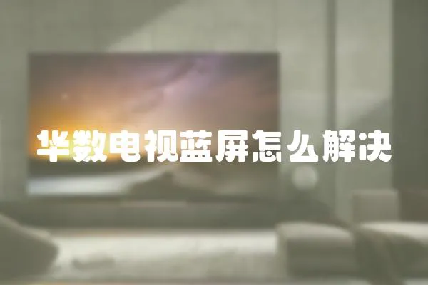 華數電視藍屏怎么解決