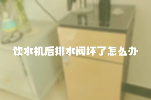 飲水機后排水閥壞了怎么辦