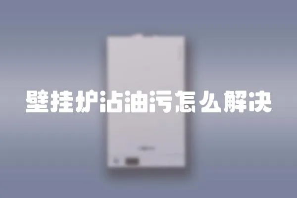 壁掛爐沾油污怎么解決