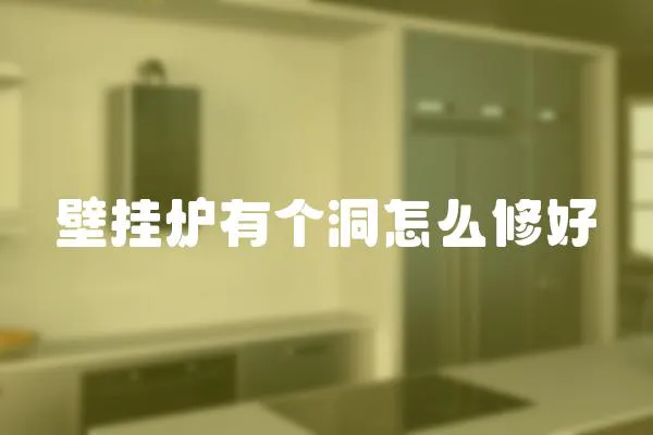 壁掛爐有個(gè)洞怎么修好