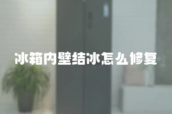 冰箱內壁結冰怎么修復