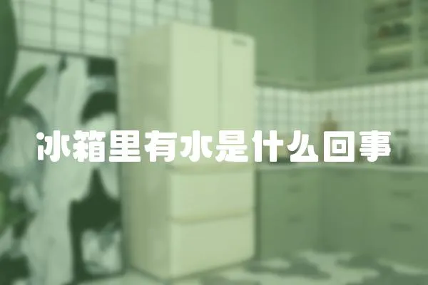 冰箱里有水是什么回事