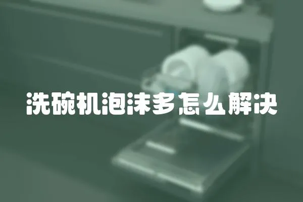 洗碗機泡沫多怎么解決