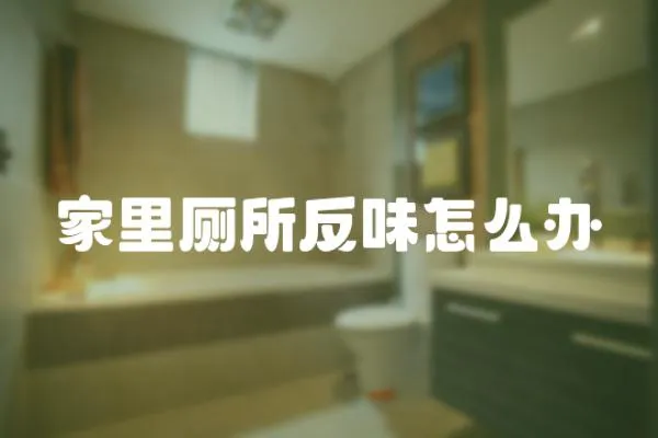 家里廁所反味怎么辦