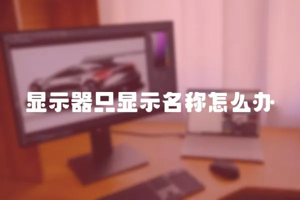 顯示器只顯示名稱怎么辦