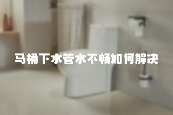 馬桶下水管水不暢如何解決