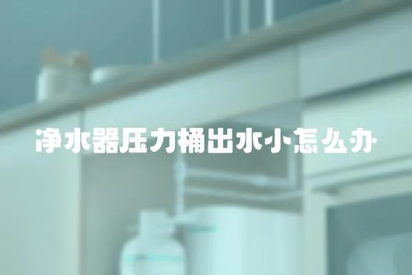 凈水器壓力桶出水小怎么辦