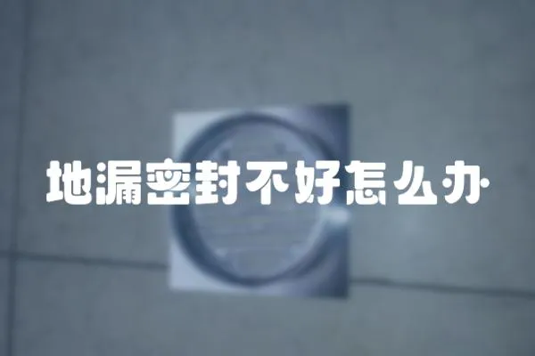 地漏密封不好怎么辦