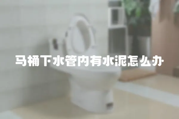 馬桶下水管內有水泥怎么辦