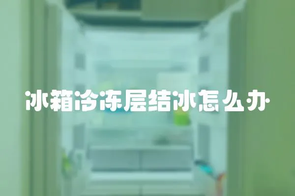 冰箱冷凍層結冰怎么辦