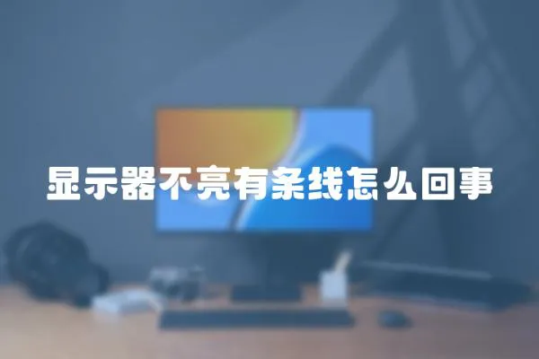 顯示器不亮有條線怎么回事
