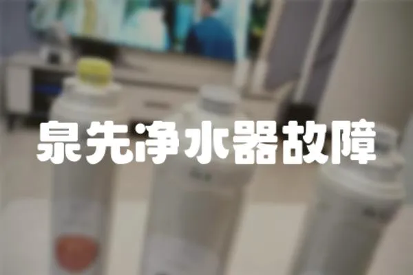 泉先凈水器故障
