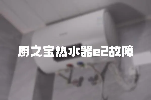廚之寶熱水器e2故障