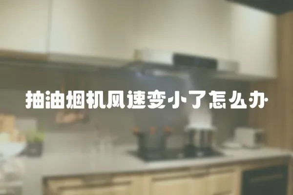 抽油煙機風速變小了怎么辦