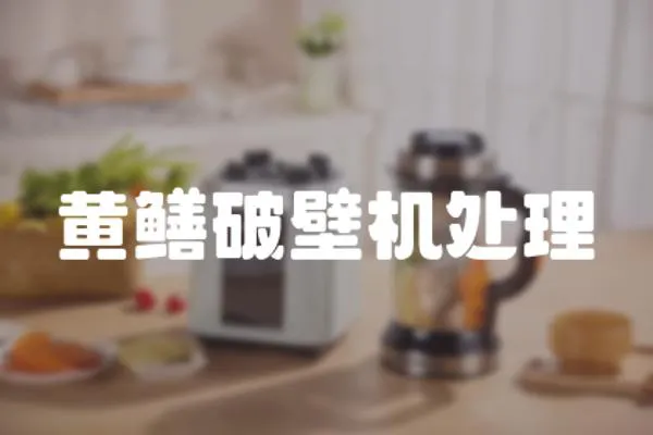 黃鱔破壁機處理