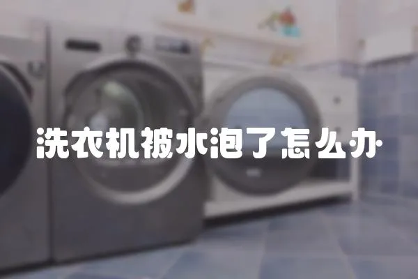 洗衣機被水泡了怎么辦