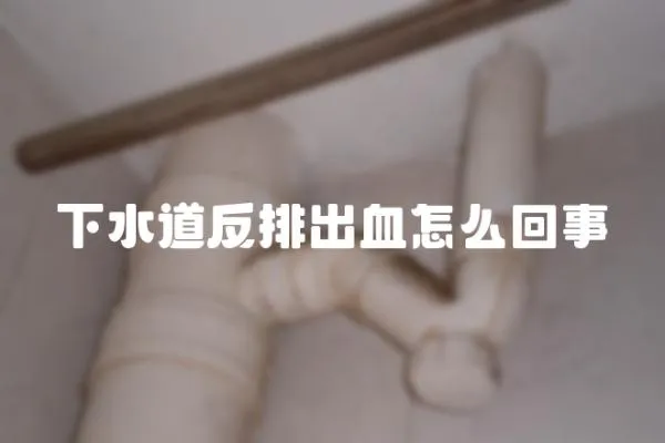 下水道反排出血怎么回事