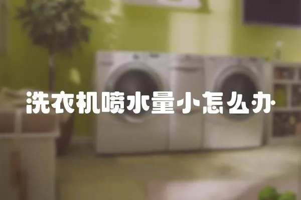 洗衣機噴水量小怎么辦