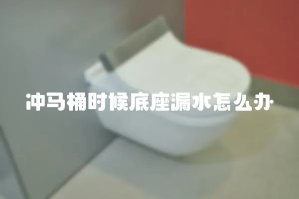 沖馬桶時候底座漏水怎么辦