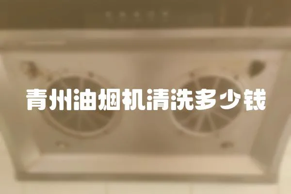 青州油煙機清洗多少錢