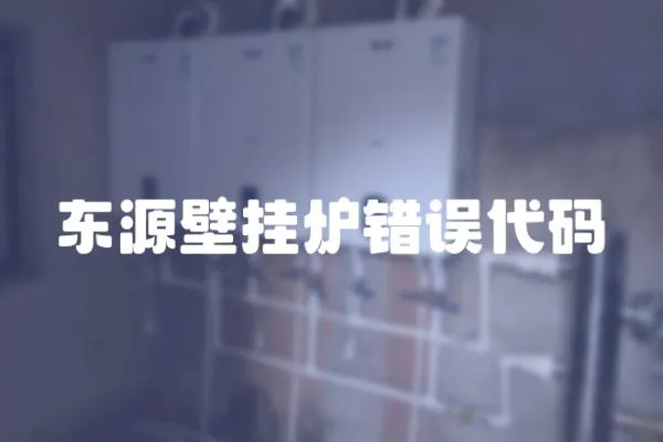 東源壁掛爐錯誤代碼