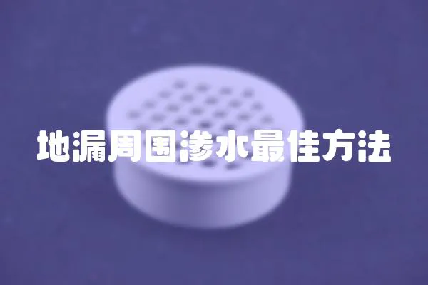 地漏周圍滲水最佳方法