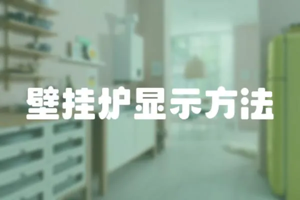 壁掛爐顯示方法