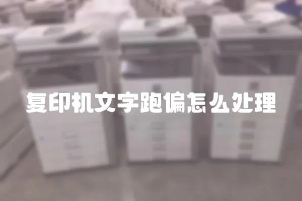 復印機文字跑偏怎么處理