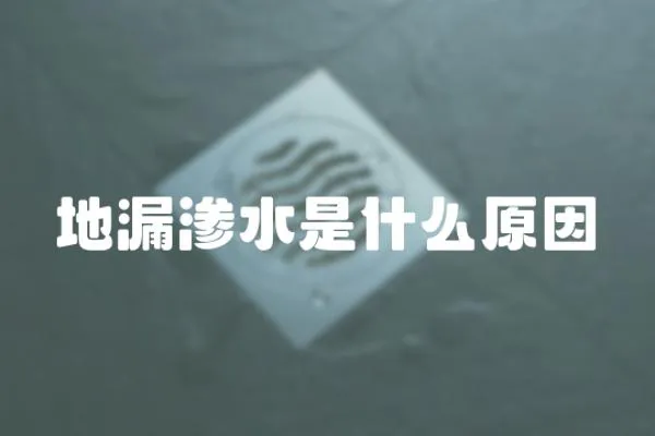 地漏滲水是什么原因