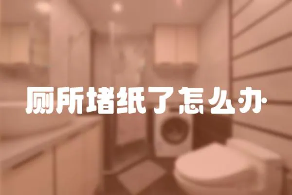 廁所堵紙了怎么辦