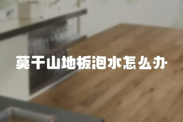 莫干山地板泡水怎么辦