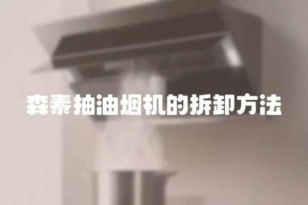 森泰抽油煙機的拆卸方法