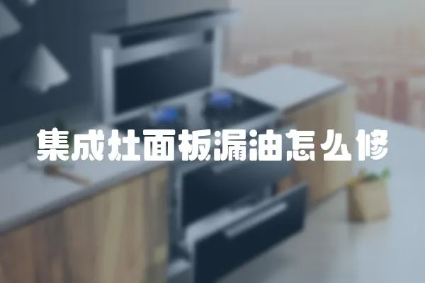 集成灶面板漏油怎么修