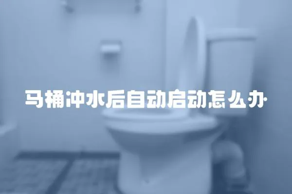 馬桶沖水后自動啟動怎么辦