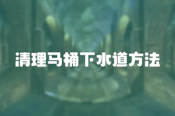 清理馬桶下水道方法