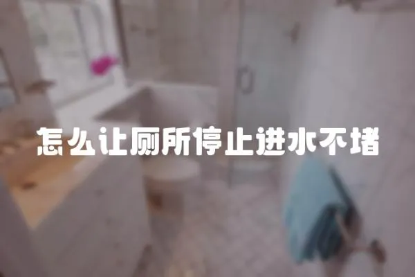 怎么讓廁所停止進水不堵